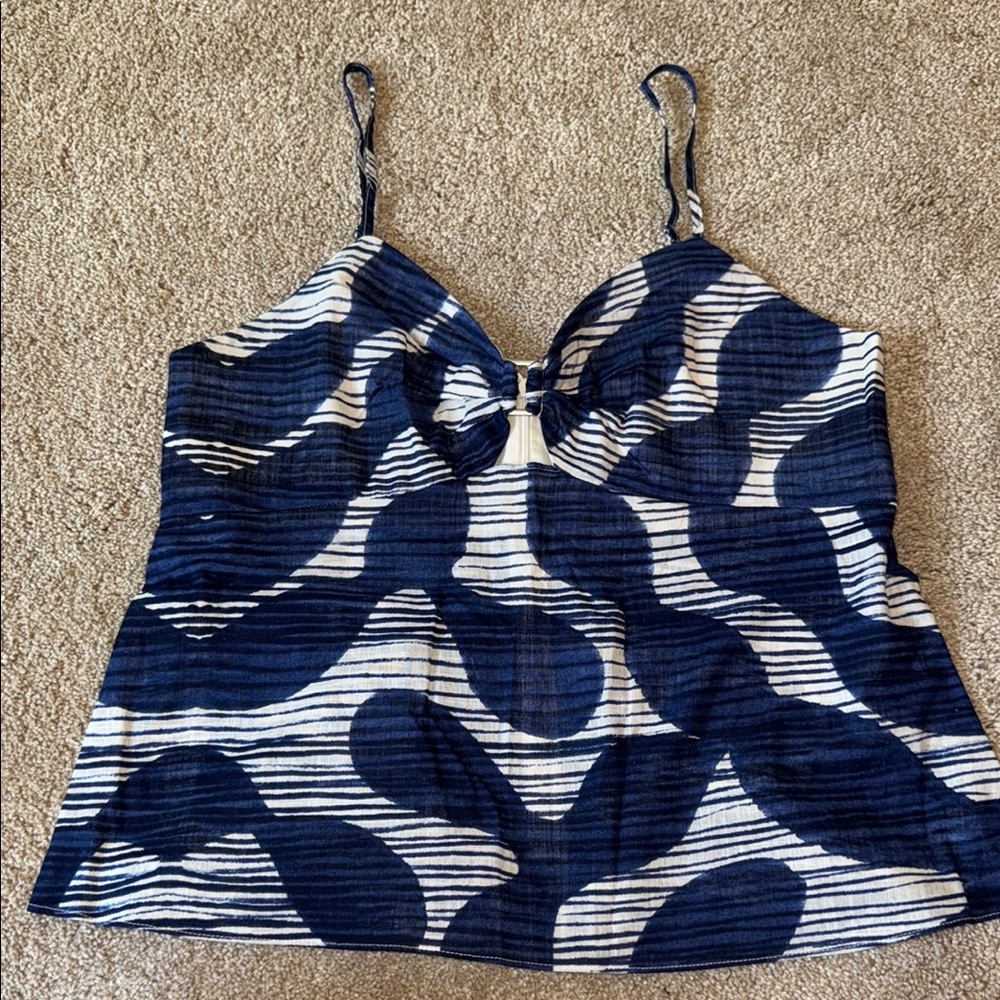 Banana Republic Navy and White Camisole